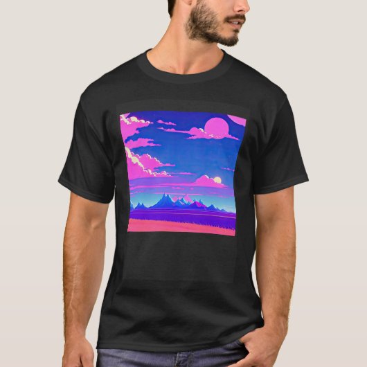 合成波outun retrowave futuresynth sci fi 51 tシャツ (正面)