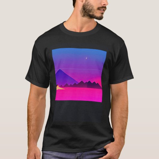 合成波outun retrowave futuresynth sci fi 52 tシャツ (正面)