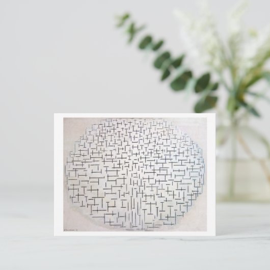 合成番号10、桟橋と海 | Mondriaan | ポストカード (スタンド正面)