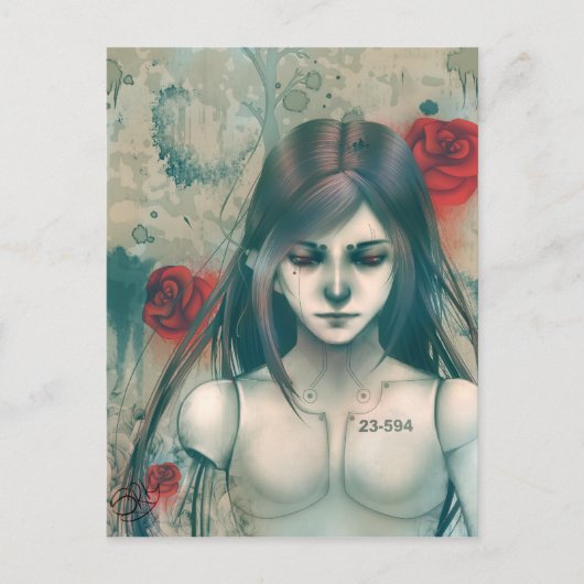 合成美しいブルー ポストカード (正面)