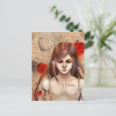 合成美しいレッド ポストカード (スタンド正面)