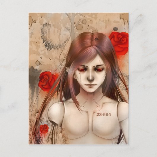 合成美しいレッド ポストカード (正面)