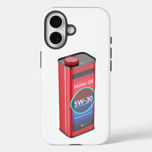 合成自動車エンジンオイル缶 Case-Mate iPhoneケース (裏面)