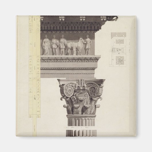 合成順序（W/c、ウォッシュ、ペン、およびブラックインク） マグネット (正面)