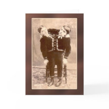 合接された双生児のヴィンテージのカードおよび郵便はがき