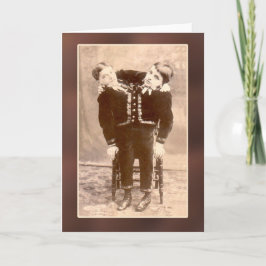 合接された双生児のヴィンテージのカードおよび郵便はがき カード