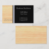 合板建築名刺シルバー 名刺 (正面/裏面)