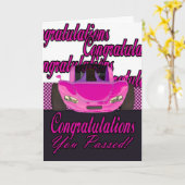 合格おめでとうございます運転試験 カード (黄色い花)