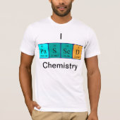 合格した化学周期表名のシャツ Tシャツ (正面)