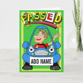 合格しました、名前をナンバープレートに記載できます カード (正面)