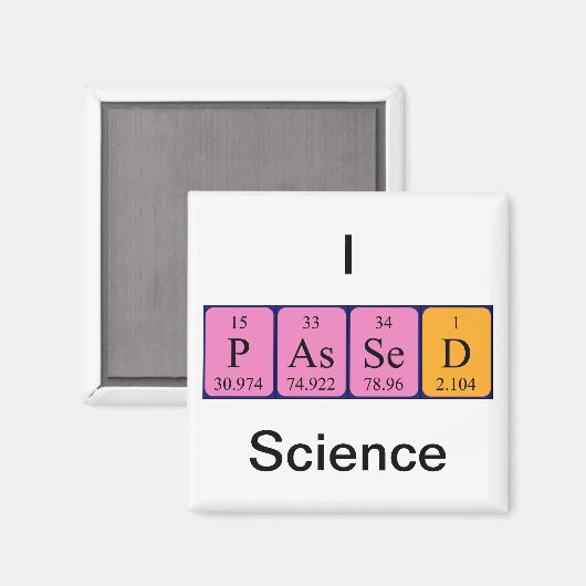 合格サイエンス周期表名磁石 マグネット (正面/裏面)