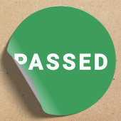 合格ステッカー | 品質管理の承認された緑 ラウンドシール