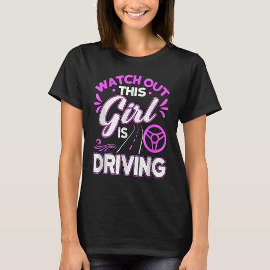 合格ドライバ新しい運転免許証のお祝い Tシャツ (正面)