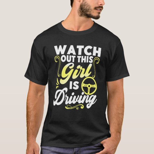 合格ドライバ新しい運転免許証のお祝い Tシャツ (正面)