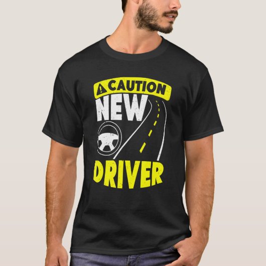 合格ドライバ新しい運転免許証のお祝い Tシャツ (正面)