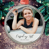 合格ドライビングテストおめでとう写真記念 メタルオーナメント