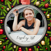 合格ドライビングテストおめでとう写真記念 メタルオーナメント