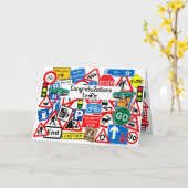 合格ドライビングテストおめでとう カード (黄色い花)