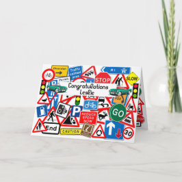 合格ドライビングテストおめでとう カード