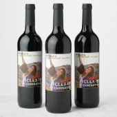 合格パーソナライズされたnclex rnナースお祝い ワインラベル (ボトル)