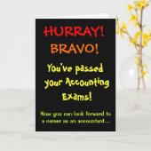 合格会計試験会計士おめでとう カード (黄色い花)