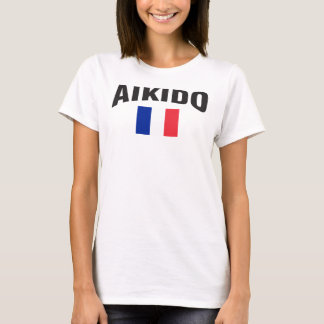 合気道のフランスのフランス人の旗 Tシャツ