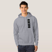 合気道のフード付きスウェットシャツ パーカ (正面フル)