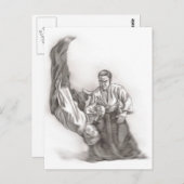 合気道のマスター – シーンのエネルギーの使用 ポストカード (正面/裏面)