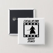 合気道の発育阻害 缶バッジ (正面&裏面)