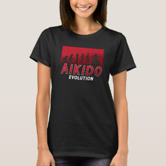 合気道エボリューション武術サムライスポーツファイターアイ Tシャツ