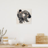 合気道スケッチ28 ポスター (キッチン)