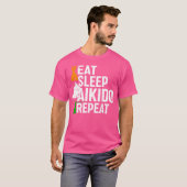 合気道ス食べリープ合気道リピート Tシャツ (正面フル)