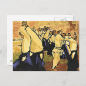 合気道セミナーオークレーと黒はがき ポストカード (正面/裏面)