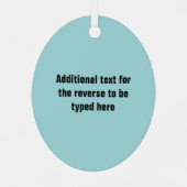 合気道武術アーティストとBokken – あなたのテキスト メタルオーナメント (裏面)