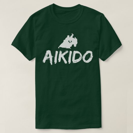 合気道胡弓投日本の武術芸術技術 Tシャツ (デザイン正面)
