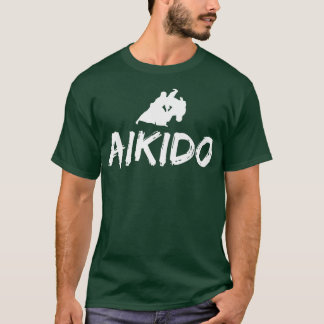 合気道胡弓投日本の武術芸術技術 Tシャツ