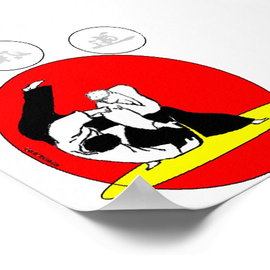 合気道 ポスター (角)