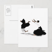 合気道 投げ ポストカード (正面/裏面)