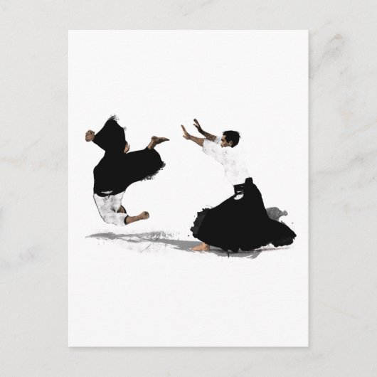 合気道 投げ ポストカード (正面)