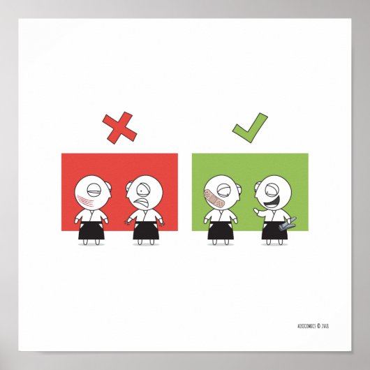 合気道 – 道場ルール#2 ポスター (正面)