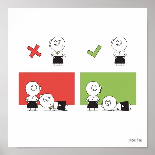 合気道 – 道場ルール#3 ポスター (正面)