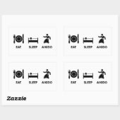 合気道 長方形シール (シート)