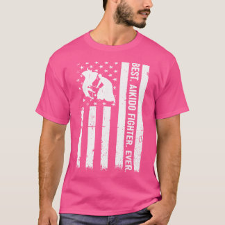 合気道US旗合気道戦闘機最高の合気道 Tシャツ