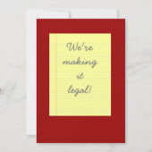 合法な結婚式にする 招待状 (正面)