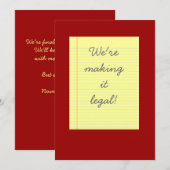 合法な結婚式にする 招待状 (正面/裏面)