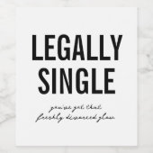 合法的独身のワインラベル ワインラベル (シングルラベル)