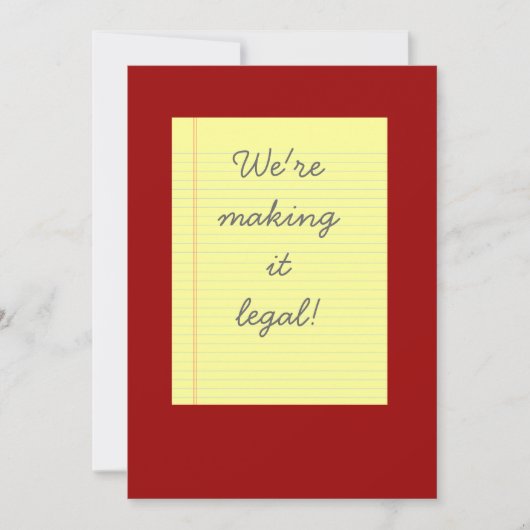 合法結婚化 招待状 (正面)