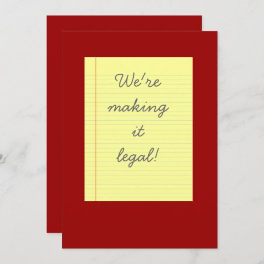 合法結婚化 招待状 (正面/裏面)