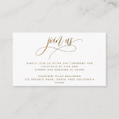 合流する我々、黄金色の水の色、披露宴 エンクロージャーカード (正面)