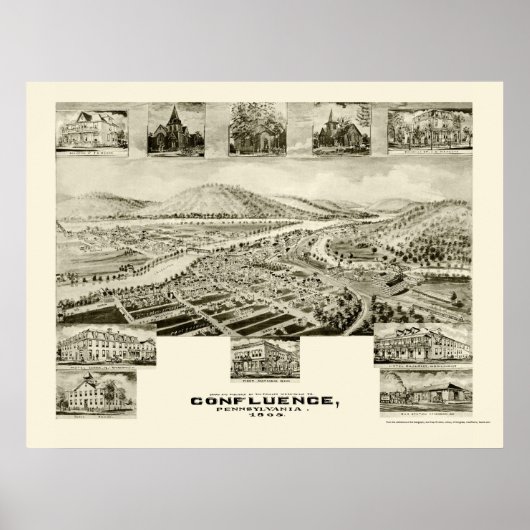 合流点， PAパノラママップ – 1905 ポスター (正面)